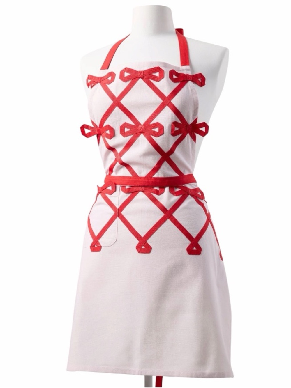 NWT Anthropologie Benedita Bow Apron - Christmas style